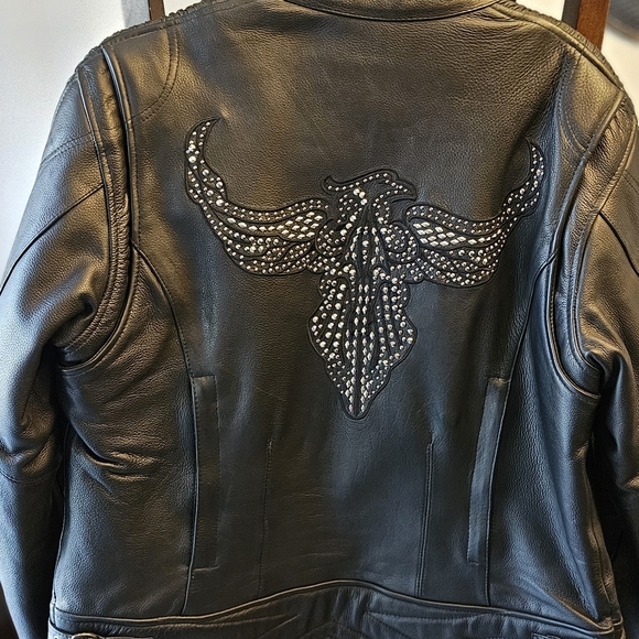 Leather biker jacket - Picture 3 of 4